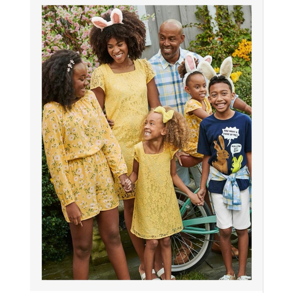 NEW The Children's Place Yellow Lace Girls Short Sleeve Easter Dress 14 $50 - Picture 6 of 9
